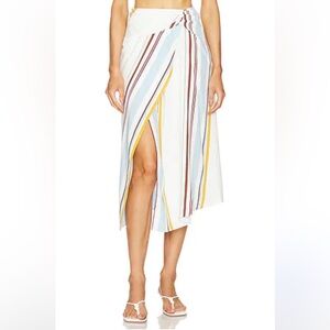 A.L.C. Clara Wrap Effect Twill Skirt